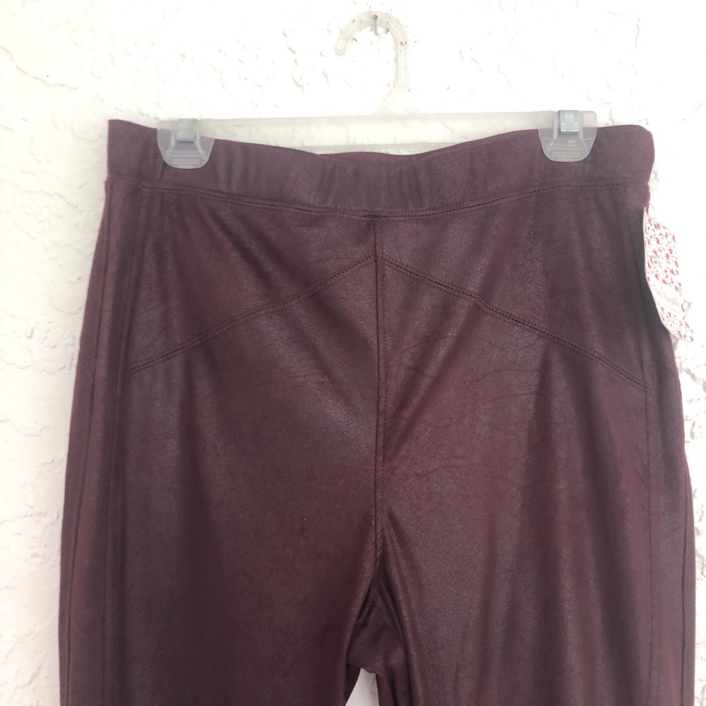 Free People Midnight Vegan Faux Suede Leggings Medium NWT - Picture 3 of 5